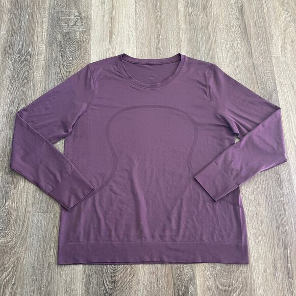 Lululemon Swiftly Relaxed Long Sleeve Shirt in Purple - Size: 10 - Picture 3 of 4